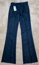 NEW ROYAL HIGHNESS WESTERN BOOT CUT BLACK SHOW PANTS MEDIUM 30'' x 38'' UNHEMMED