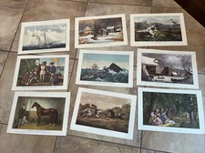 Currier & Ives Vintage Calendar Rysdyk's Hambletonian Lot Of 12 Prints
