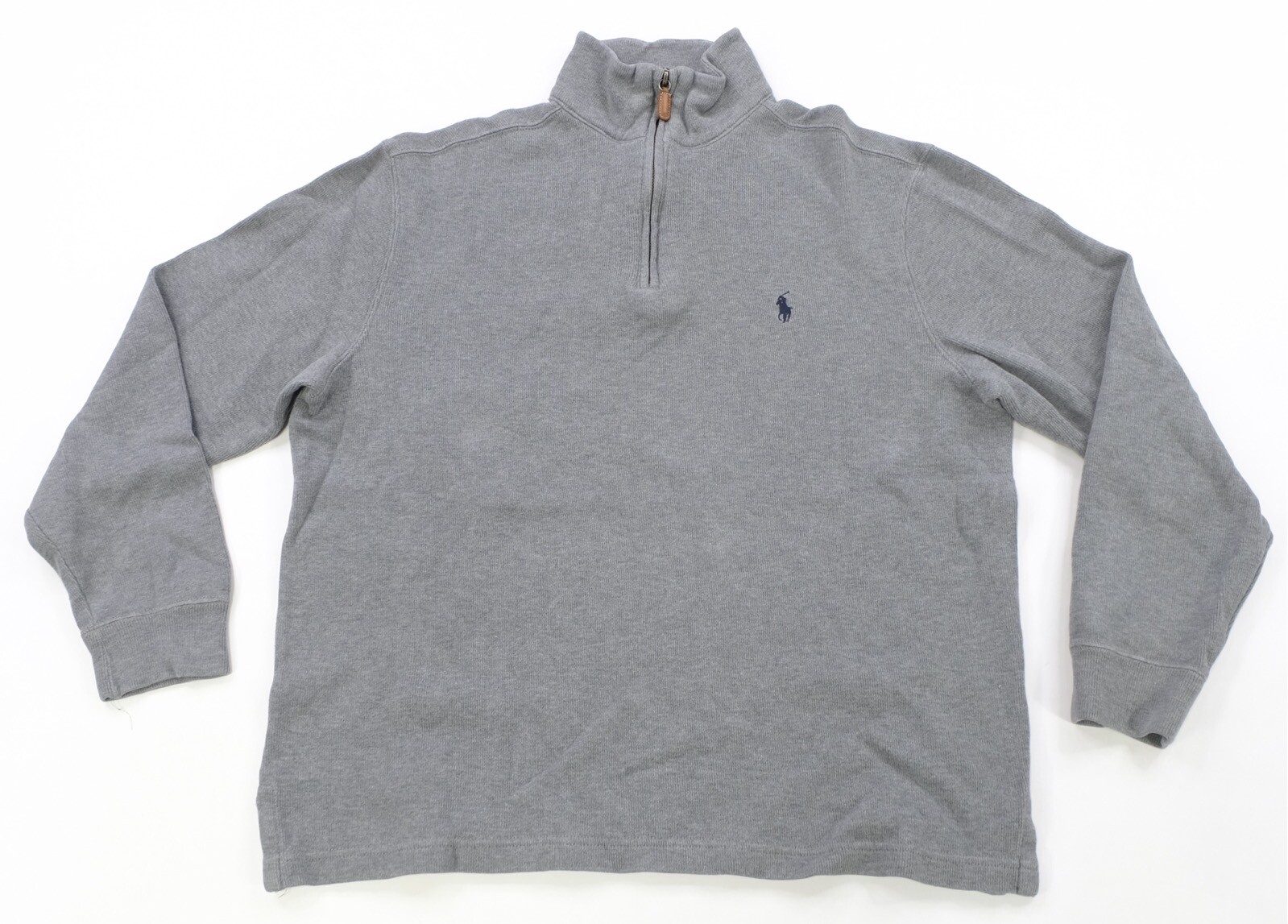 Rara felpa pullover vintage POLO RALPH LAUREN 1 4 zip piccolo pony anni 2000 grigio M