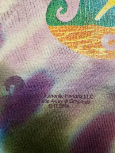 Vtg 90s JIMMY HENDRIX Tshirt All Over Print Tie Dye Rock N Roll Tour XXL RARE - Picture 3 of 6