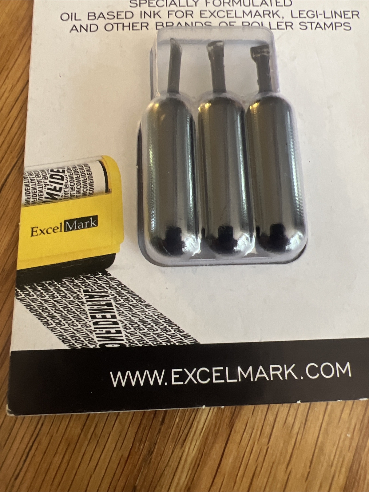 6 - (2 - 3 Packs) ExcelMark Rolling Identity Theft Guard Stamp Refill Ink Set