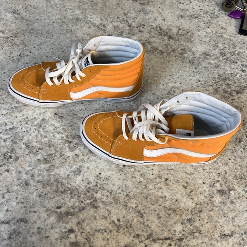 Vans Men's Sk8-Hi Desert Sun Orange True White Striped Skate shoes Size men’s 7  - Picture 2 of 5