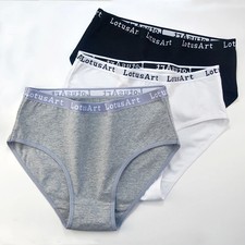 Comfort 2PCS Women Plus Size Cotton Panties Mid Rise Briefs M-2XL