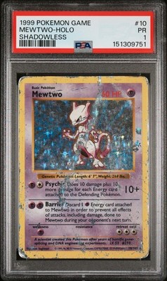 1999 POKEMON BASE SET SHADOWLESS #10 MEWTWO-HOLO PSA 1 | eBay