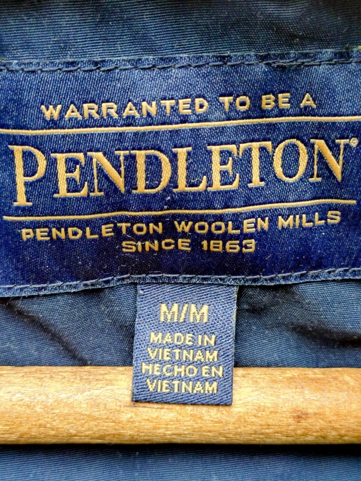 Pendleton Hooded Parka Rain Jacket | Navy Blue | Flannel Lining | Women's Size M - Bild 3 von 4
