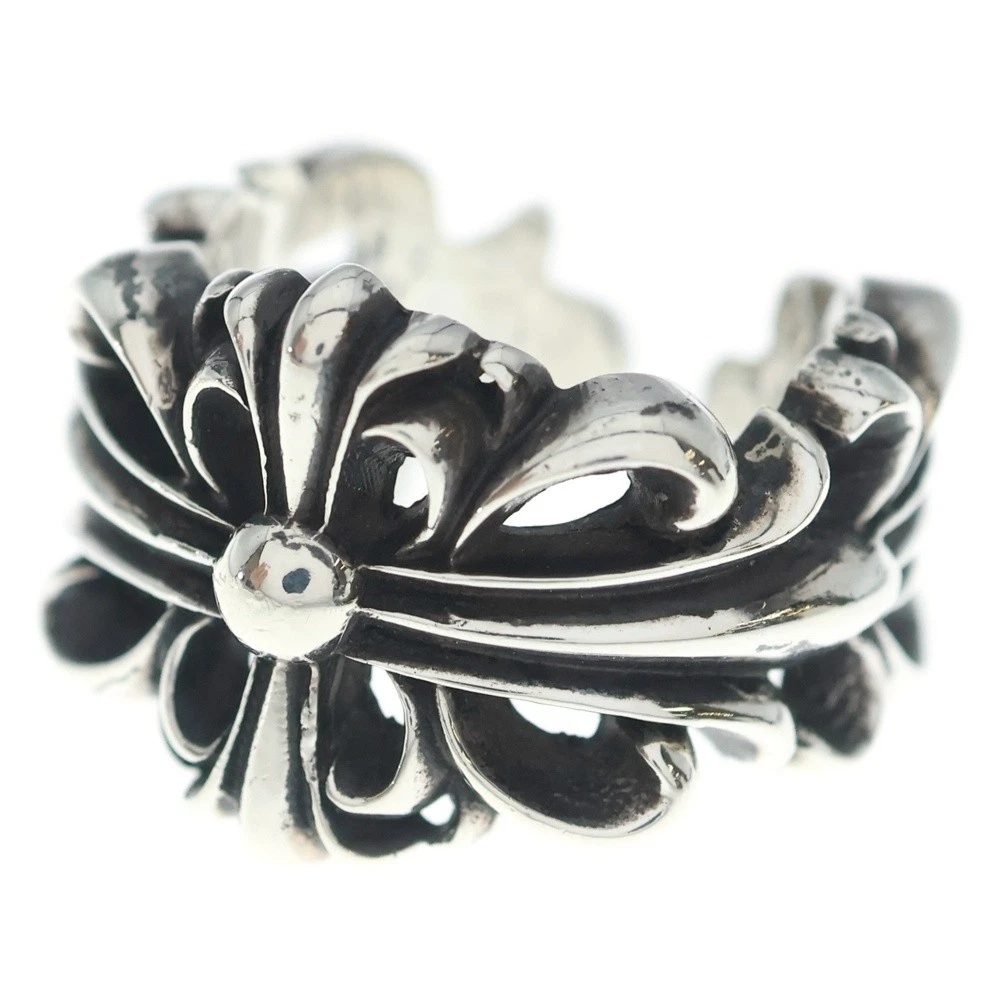 Chrome Hearts DBL FLRL CRS Ring 925 US#8-3/4 P0080309
