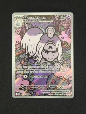 Pokémon Houndstone Illustration Rare Holo 145/132 Me01: Mega Evolution