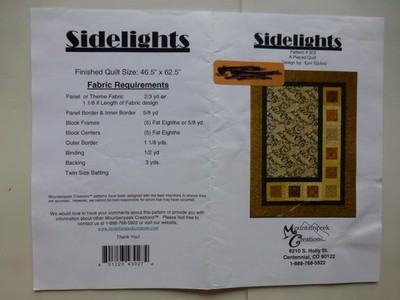 Mountainpeek Creations #302 Sidelights Pieced Quilt Pattern