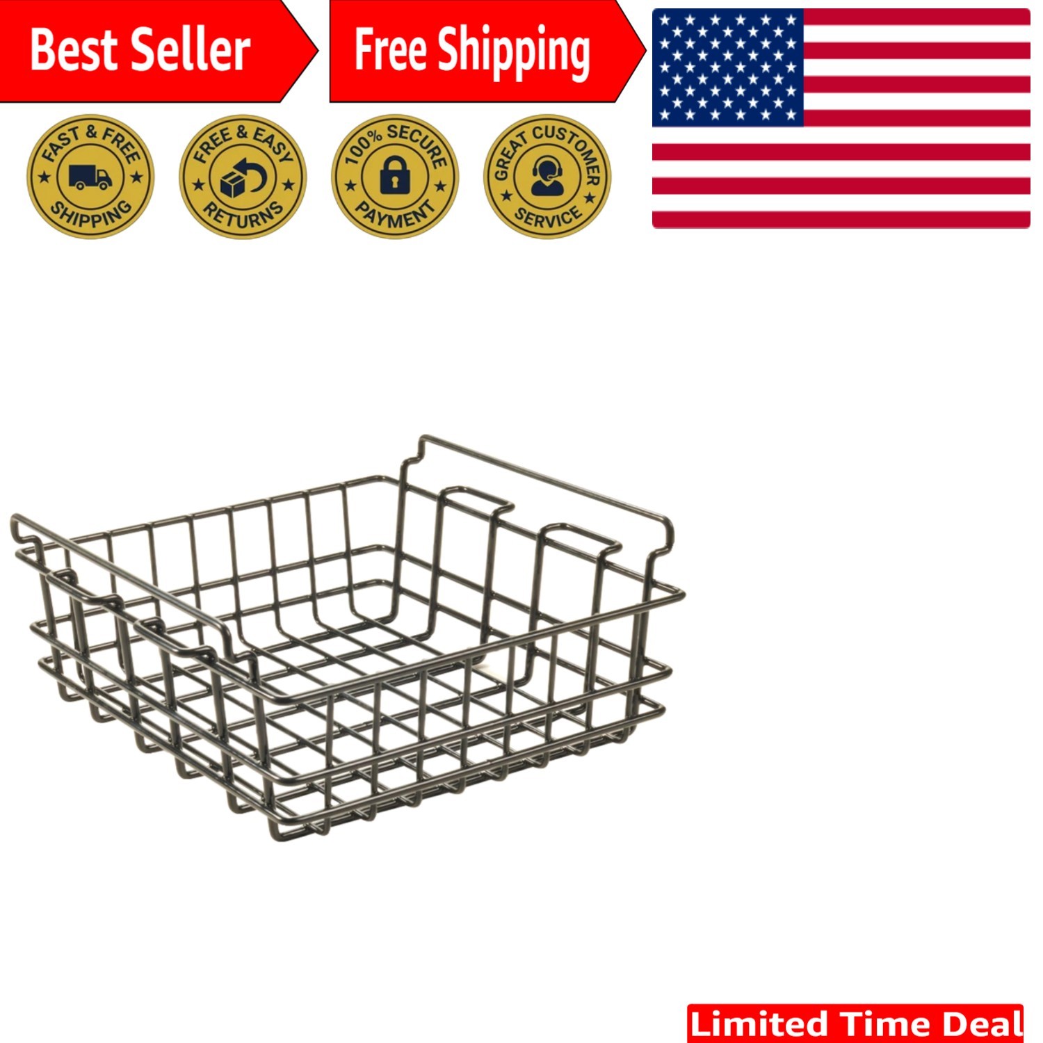 Storage Basket - Powder-coated For Corrosion Resistance