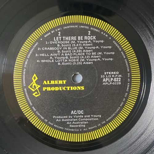 AC/DC Let There Be Rock Vinyl LP Record Alberts Aussie Press Black Label - Bild 7 von 7