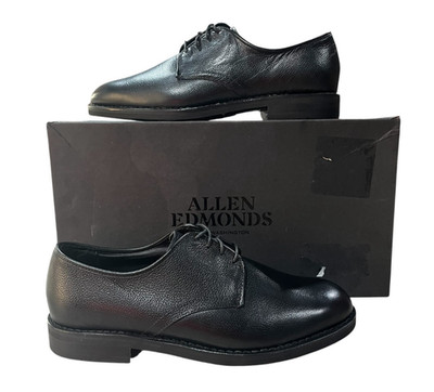 Allen Edmonds Men's Nomad Plain Toe Oxford 7.5 EEE Black New In Box