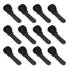 12pcs Reusable Cinch Straps 1"x7.9" Hook and Loop Cable Securing Straps, Black