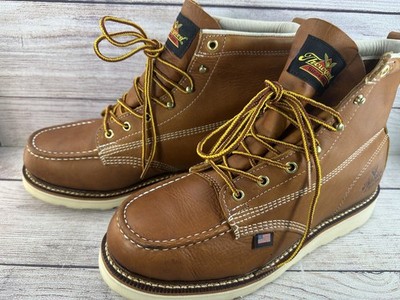 Thorogood 814-4200 Moc Toe Boots Men s 10.5 D USA Made Tobacco Leather