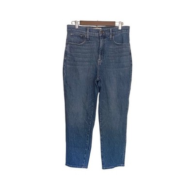 Madewell Classic Straight Jean Womens 30 High Rise Medium Indigo Blue Denim