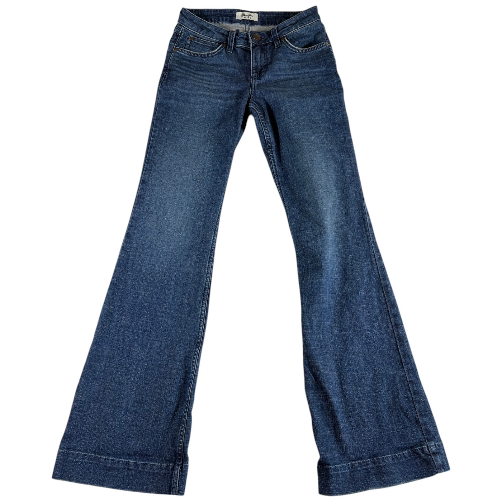 Womens 3x34 Blue Denim Cotton Stretch Mid Rise