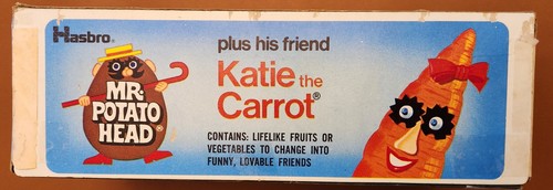 1970 Hasbro Mr. Potato Head And His Friend Katie The Carrot w/ Box - Afbeelding 8 van 10