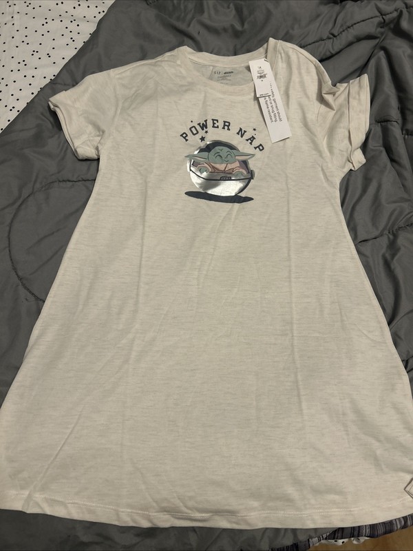 NWT GapKids Star Wars Baby Yoda Nightgown Size 12