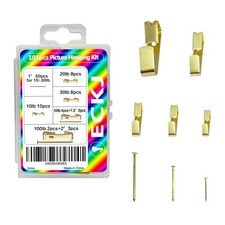 Picture Hanging Hooks, 101 Pcs Heavy Duty 10-100 lbs Picture Hangers Hardware...