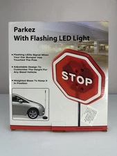Parkez Garage Parking STOP Sign With Flashing LED Light Adjustable NEW IN BOX