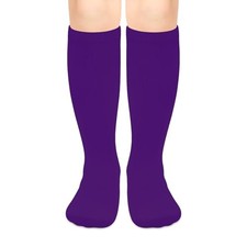 Kids Soccer Socks Toddler Baseball Socks Youth Softball 3-6 Years Pure Purple