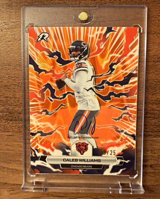 Topps 2025 Resurgence Caleb Williams Bears Orange Power Surge Auto /25