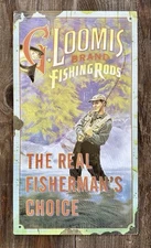 G-Loomis Brand Fishing Rods The Real Fishermans Choice Metal Sign New! RARE!