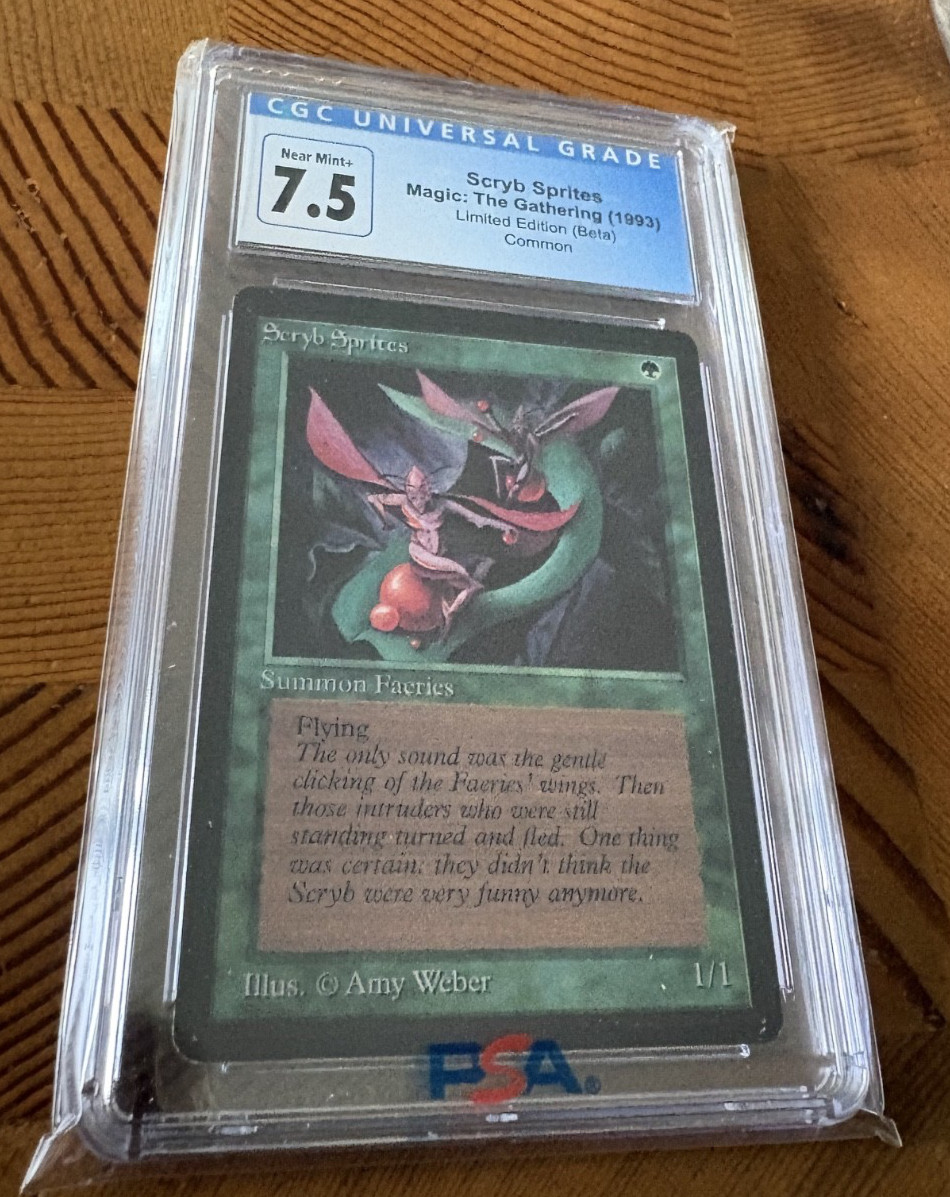 MTG 1993 Beta Scryb Sprites Graded CGC 7.5 Near Mint+  LOOK
