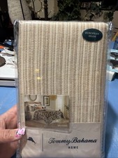 Tommy Bahama Home European Sham 26" x 26" Cotton Cream Tan Striped Beige NEW