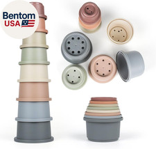 Stacking Cups Baby Toy 6-12 Months, Toddler Nesting Playset for Boys and Girls,