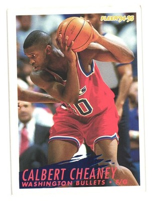 1994-95 Fleer NBA Basketball Washington Bullets Calbert Cheaney