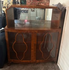 Vintage Walnut Drinks/Display Cabinet