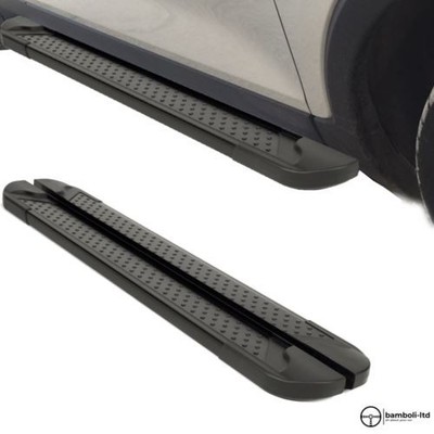Bamboli Seitlicher Tritt für BMW X5 2007-2013 Schwarz Links Heck 2-teilig
