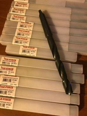 3x NEW CLE-FORCE GP Taper Shank Drill 1682 41/64'' #2MT TS 68811 HSS Black Oxide