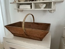 Alter Erntekorb Holzkorb Shabby Frankreich Brocante Landhaus Vintage Folklore