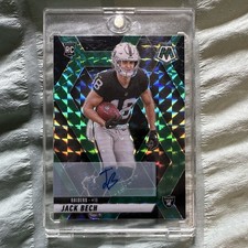 Panini 2025 Mosaic Jack Bech Raiders Rookie Auto Choice Fusion #13/25