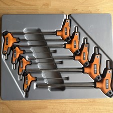 Matco Tools Sae T-handle Long Short Combination Hex Key Wrench Set Orange Stx9