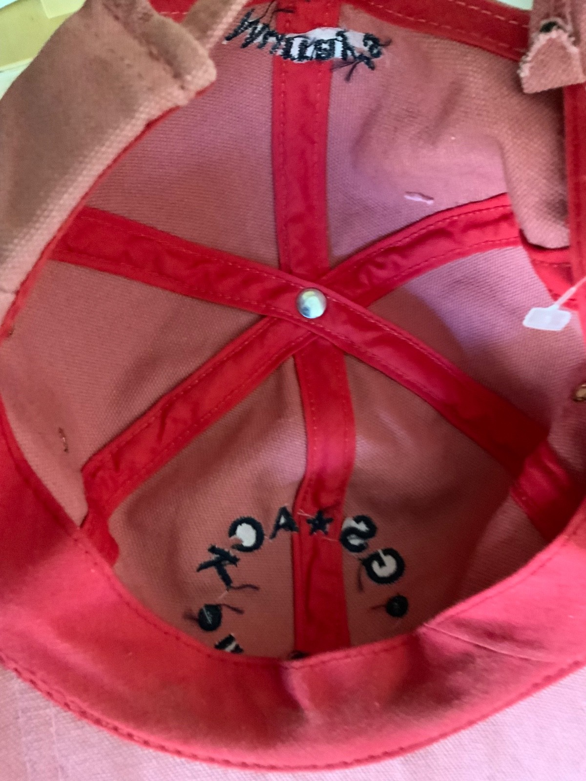 Vintg GS ACK Murray's Toggery Shop Nantucket Reds Ball Cap Faded Red C&C VI