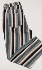 BDG Urban Outfitters Striped Jeans Raw Hem Mom High Rise Women 27