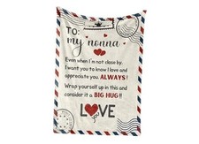 Nonna Gifts for Grandma, Grandma Gifts for 60 80 inch Letter to My Nonna