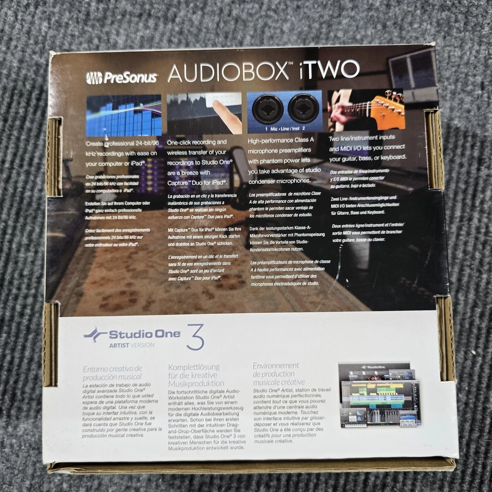 PreSonus AudioBox iTwo USB Audio Interface MIDI Studio One 3 Artist PC Mac iPad - Image 3 of 4