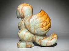 Rare "Hong Shan" Culture Old Jade Carved God Bird Design "Bai Jian" H 10.0 CM