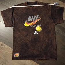 Nike Mens Brown Graphic Logo Short Sleeve Cre...