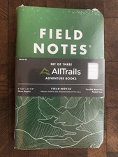 FIELD NOTES ALLTRAILS ADVENTURE BOOKS NOTEBOOK 3- pack FNxAT-01 SEALED LIMITED