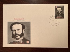 SLOVENIA FDC COVER 2010 YEAR RED CROSS DUNANT HEALTH MEDICINE STAMPS