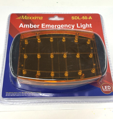 Maxxima SDL-50A Amber Emergency Light Flasher Battery Magnetic (Oversize Load)