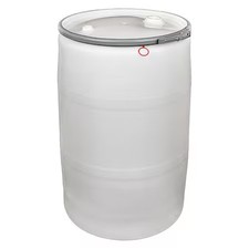 Open Head Transport Drum, Polyethylene, 55 Gal, Unlined, White, Poly55ohnatfit