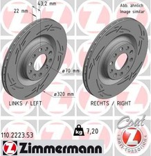 2x ZIMMERMANN Bremsscheibe BLACK Z 110.2223.53 f&uuml;r ALFA GIULIA STELVIO 952ABA25B