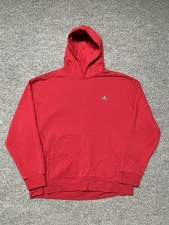 Air Jordan Essentials Hoodie Men s XL Red Brooklyn Pullover Sweatshirt