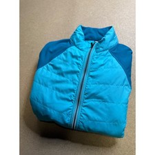 REI Womens Puffer Jacket Teal Blue Full Zip Quilted Athletic Size M 89