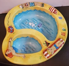 Vintage Plastic CHIP AND DIP Bowl Swimming Pool/Hot Tub Party Platter Tray